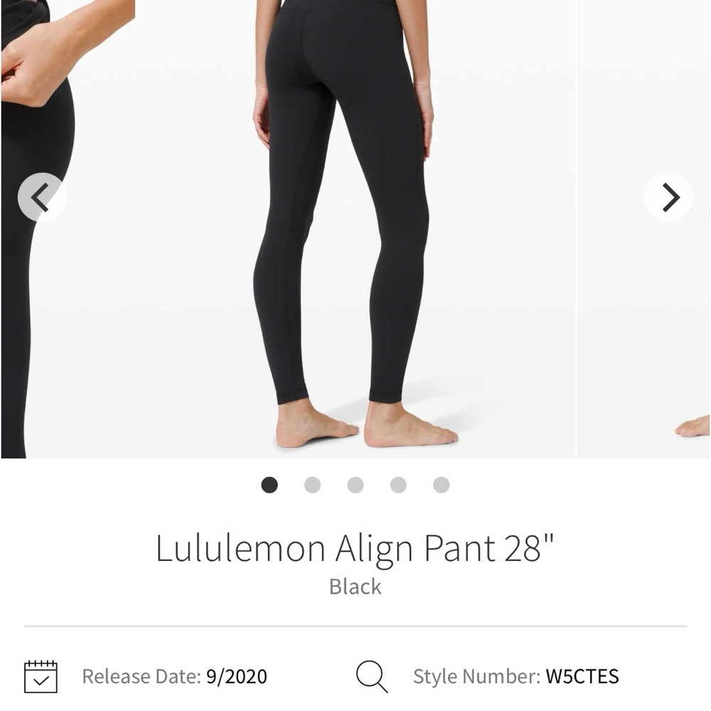 EUC Lululemon Align Pant 28" - Black Size 14